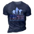 Papaw The Veteran The Myth The Legend Dad Daddy Father Sday 3D Print Casual Tshirt Navy Blue
