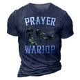 Prayer Warrior Camouflage For Religious Christian Soldier 3D Print Casual Tshirt Navy Blue