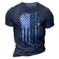 Promoted To Daddy 2024 Us American Flag For New Dad To Be Gift For Mens 3D Print Casual Tshirt Navy Blue
