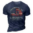 Promoted To Grumps 2023 First Time Fathers Day New Dad Gift Gift For Mens 3D Print Casual Tshirt Navy Blue
