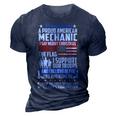 Proud American Mechanic Salute Support 2Nd Amendment 3D Print Casual Tshirt Navy Blue