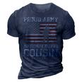 Proud Army National Guard Cousin Us Military Gift Gift For Mens 3D Print Casual Tshirt Navy Blue