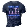 Proud Army National Guard Grandma Usa Veteran Military 3D Print Casual Tshirt Navy Blue