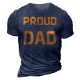 Proud Dad Of Wonderful Kids Gift For Mens 3D Print Casual Tshirt Navy Blue