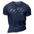 Retro Cute Pop Pop Best Grandpa Ever Birthday Idea 3D Print Casual Tshirt Navy Blue