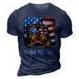 Shar Pei Dad American Flag 4Th Of July Dog Fathers Day Gift For Mens 3D Print Casual Tshirt Navy Blue