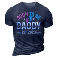 Soon To Be Daddy Est 2023 New Dad Pregnancy 3D Print Casual Tshirt Navy Blue