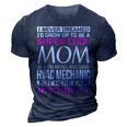Super Cool Mom Of Hvac Mechanic T Funny Gift 3D Print Casual Tshirt Navy Blue