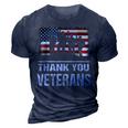Thank You Military Veterans Veterans Day 3D Print Casual Tshirt Navy Blue