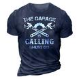 The Garage Is Calling I Must Go Funny Mechanic Mens 3D Print Casual Tshirt Navy Blue