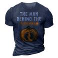 The Man Behind The Pumpkin Dad Halloween Pregnancy Reveal Gift For Mens 3D Print Casual Tshirt Navy Blue