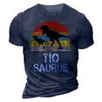 Tiosaurus Funny Spanish Uncle Dinosaur Vintage Gift Gift For Mens 3D Print Casual Tshirt Navy Blue