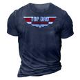 Top Dad Best Dad Ever Funny Father 80S Fathers Day Gift 3D Print Casual Tshirt Navy Blue