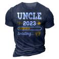 Uncle 2023 Loading Pregnancy Announcement Nephew Niece Gift For Mens 3D Print Casual Tshirt Navy Blue