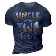 Uncle Of The Two Sweet Birthday Girl Ice Cream Lovers 2Nd 3D Print Casual Tshirt Navy Blue