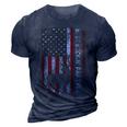 Usa Flag Best Buckin Pap Ever Deer Hunting Fathers Day 3D Print Casual Tshirt Navy Blue