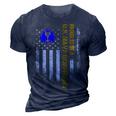 Vintage American Flag Proud To Be Us Navy Boyfriend Military 3D Print Casual Tshirt Navy Blue