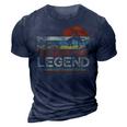 Vintage Dad The Man The Myth The Wrestling Legend Father Day 3D Print Casual Tshirt Navy Blue