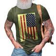American Wolf Hunter Patriotic For Dad Fathers Day Gift For Mens 3D Print Casual Tshirt Army Green