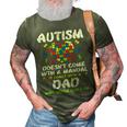Autism Doesnt Come With Manual Dad Puzzle Awareness 3D Print Casual Tshirt Army Green