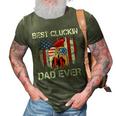 Best Cluckin Dad Ever Usa Flag Chicken Dad Rooster July 4Th Gift For Mens 3D Print Casual Tshirt Army Green