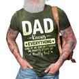 Dad Knows Everything Fathers Day New Name Is Daddy Gift For Mens 3D Print Casual Tshirt Army Green