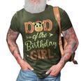 Dad Of The Birthday Girl Cow Farm Birthday Party Daddy Papa 3D Print Casual Tshirt Army Green
