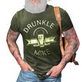 Drunkle Mike Funny Drunk Uncle Beer Gift For Mens 3D Print Casual Tshirt Army Green