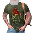 Family Xmas Pajama Poppa Gnome Buffalo Plaid Matching 3D Print Casual Tshirt Army Green