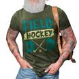 Field Hockey Dad Funny Hockey Player Gift For Mens 3D Print Casual Tshirt Army Green