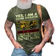 Funny Construction Worker Best Dad Ever Crane Operator 3D Print Casual Tshirt Army Green