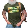 Grandpaw Like A Regular Grandpa But Cooler Vintage Retro 3D Print Casual Tshirt Army Green