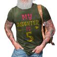 Hearts 5Th Bday For Daughter From Mom Dad 3D Print Casual Tshirt Army Green