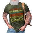 Helicopter Technician Helicopter Mechanic 3D Print Casual Tshirt Army Green