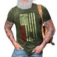 Hockey Dad Gift Hockey American Flag 3D Print Casual Tshirt Army Green