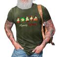 Meowy Catmas Funny Christmas Cat Kitten Lover Kids Mom Dad 3D Print Casual Tshirt Army Green