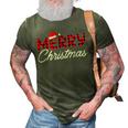 Merry Christmas Buffalo Plaid Red Santa Hat Xmas Pajamas  V2 3D Print Casual Tshirt Army Green