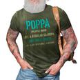 Poppa Gift Like A Regular Funny Definition Much Cooler 3D Print Casual Tshirt Army Green