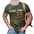 Proud Army National Guard Dad Usa Flag Military For 4Th July 3D Print Casual Tshirt Army Green