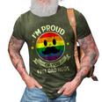 Proud Of You Free Dad Hugs Funny Gay Pride Ally Lgbt Gift For Mens 3D Print Casual Tshirt Army Green