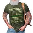 Retired Not My Problem Anymore Thin Green Line Us Military 3D Print Casual Tshirt Army Green