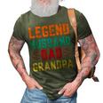 Retro Fathers Day Dad The Legend Husband Dad Grandpa 3D Print Casual Tshirt Army Green