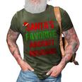 Santas Favorite Aircraft Mechanic Funny Christmas Gift 3D Print Casual Tshirt Army Green