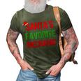 Santas Favorite Mechanic Funny Ugly Christmas Gift 3D Print Casual Tshirt Army Green