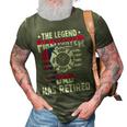 The Legend Firefighter Dad Has Retired Funny Retired Dad 3D Print Casual Tshirt Army Green