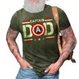 Top Vintage Dad Christmas Superhero Fathers Day Birthday Gift For Mens 3D Print Casual Tshirt Army Green