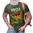 Uncle Of The Birthday Boy Farm Animals Matching Farm Theme Gift For Mens 3D Print Casual Tshirt Army Green