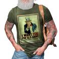 Uncle Sam I Want You For Us Army Vintage Poster 3D Print Casual Tshirt Army Green