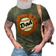 Vintage Baseball Dad Baseball Fans Sport Lovers Men 3D Print Casual Tshirt Army Green