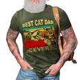 Vintage Best Cat Dad Ever And Retro For Dad Men Fathers Day 3D Print Casual Tshirt Army Green